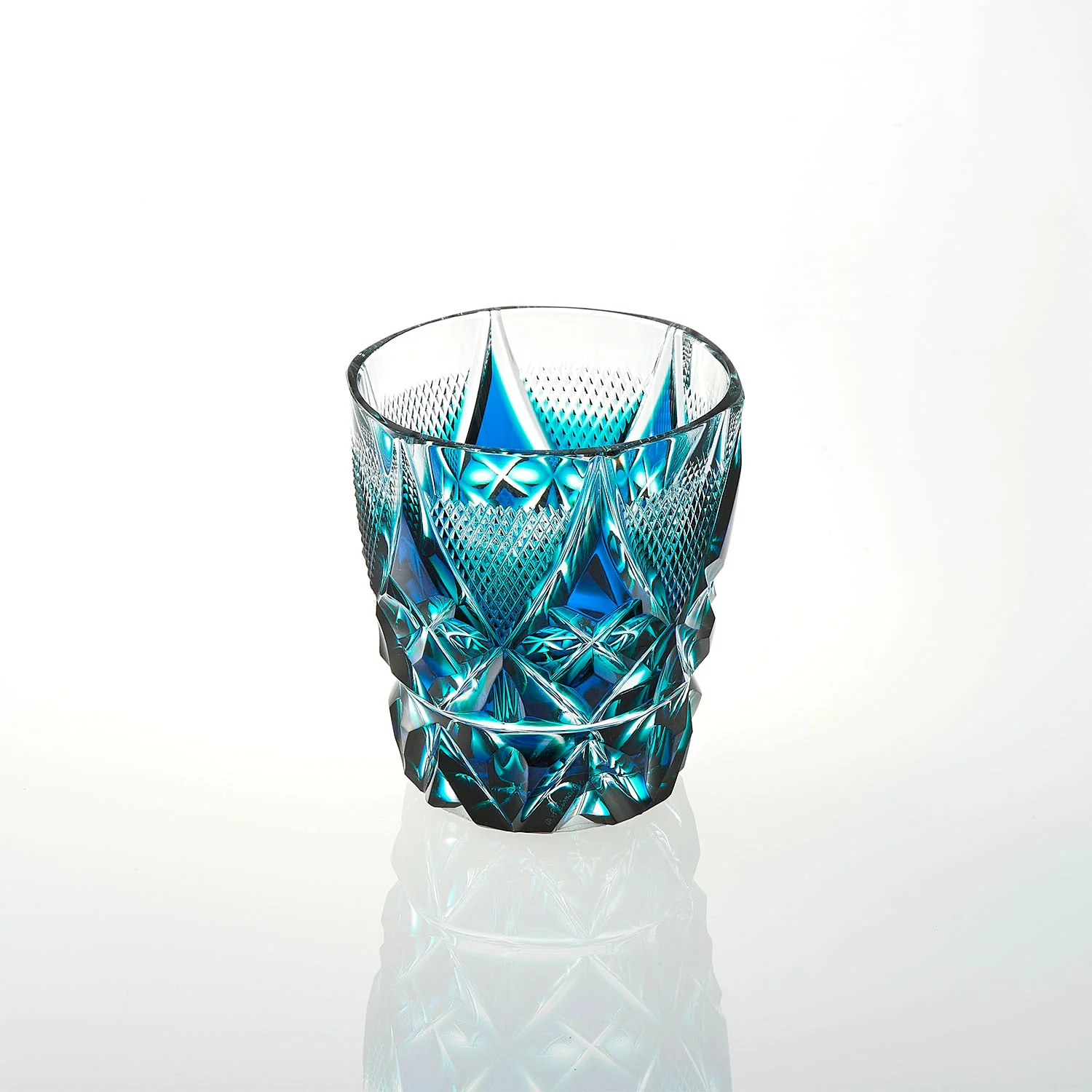 Satsuma Kiriko Two-tone Crystal Whisky Glass - Cut 213 (Three Colours)