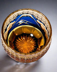 Yamada Glass Edo Kiriko Crystal Sake Glass - Mt Fuji 山下白雨 (Four Colours)