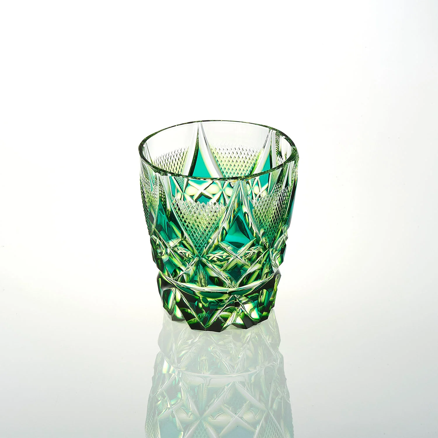 Satsuma Kiriko Two-tone Crystal Whisky Glass - Cut 213 (Three Colours)