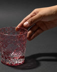 Yamada Glass Edo Kiriko Crystal Whisky Glass - Sazanami 漣 (Pink)