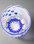 Yamada Glass Edo Kiriko Crystal Sake Glass - Koko 煌光 (Blue)