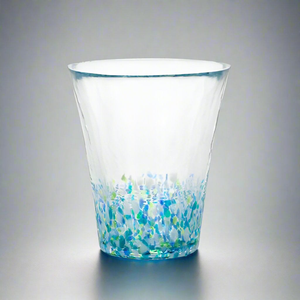 Tsugaru Vidro Japanese Glass Tumbler – Hydrangea