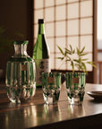 Kagami Edo Kiriko Sake Glass Set - Bamboo Stem 竹の膳