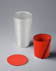 Nousaku Beer Cup, White Birch Pattern - Tin (Red)