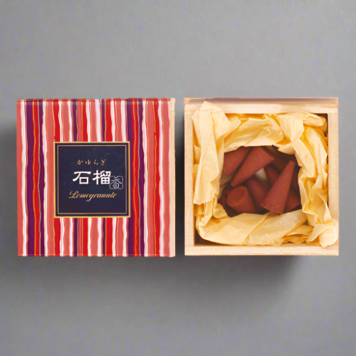 Nippon Kodo Kayuragi Incense Cones - Pomegranate 石榴