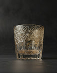 Edo Kiriko Whisky Glass by Junichi Nabetani - Chrysanthemum in Abundance 大菊 (Yellow)