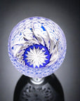 Yamada Sake Cup "Sazanami" Blue, Edo Kiriko