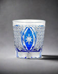 Haku Whisky Glass - Chrysanthemum Basket Blue