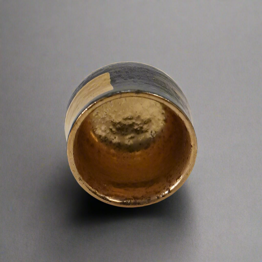 Fukui Craft Black Iron Rust Gold Sake Cup