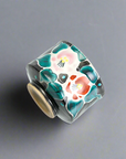 Kutani-ware Floral Ceramic Sake Cup Black
