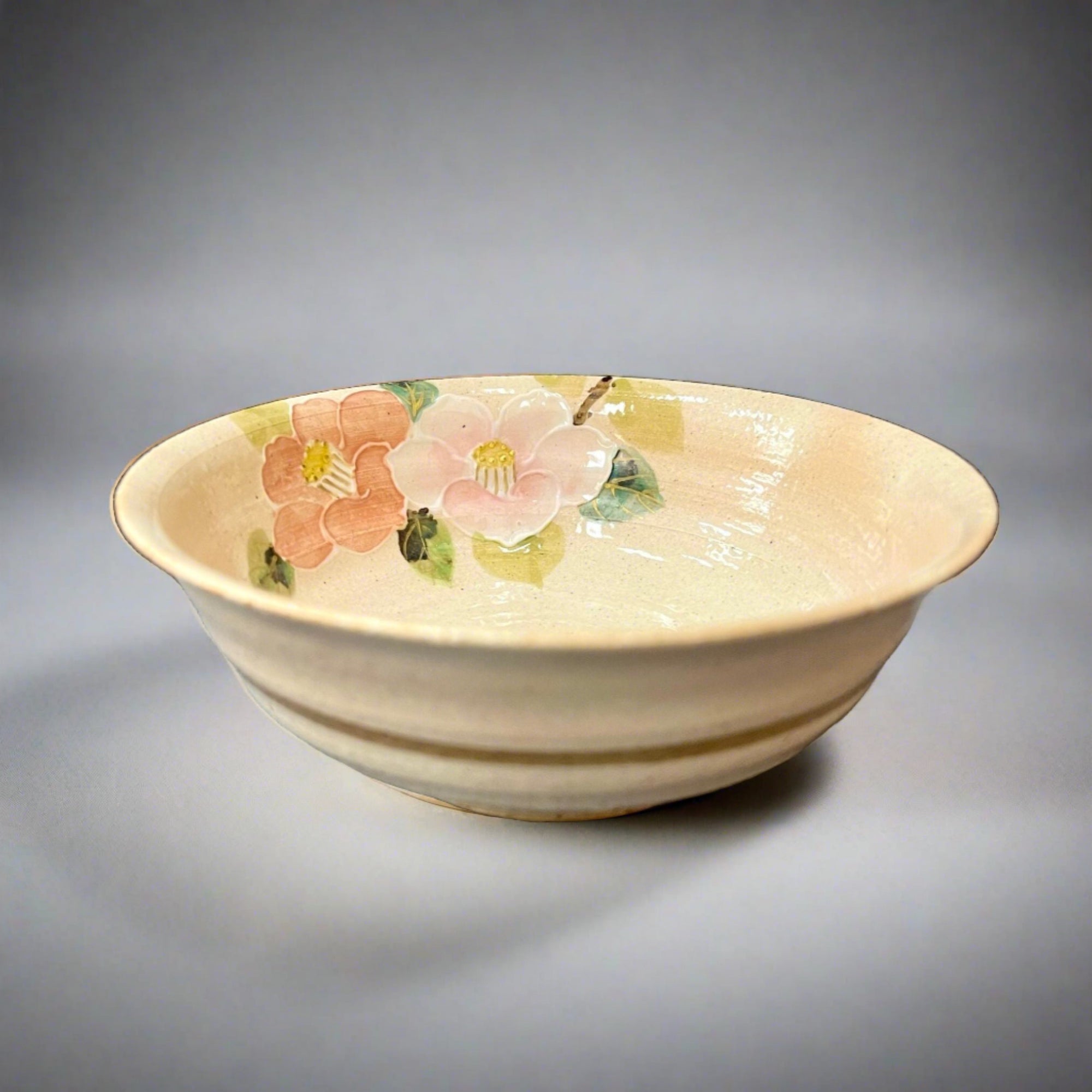 Asahido Shallow Bowl 14cm - Camellia