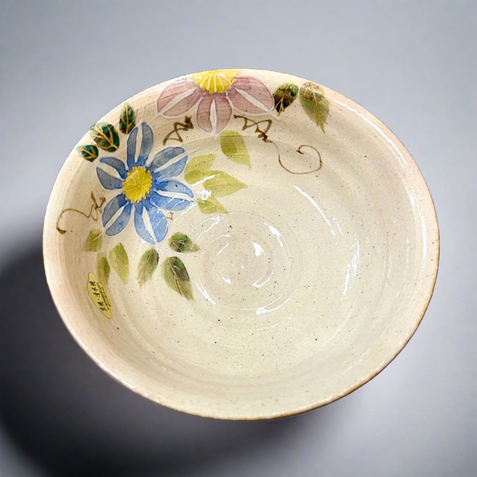 Asahido Shallow Bowl 14cm - Clematis