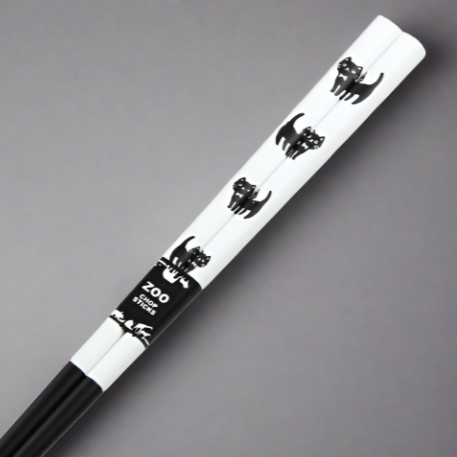 Aoba Chopsticks 23cm - Black Cats