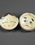 Mino-ware Okame Face Sake Set