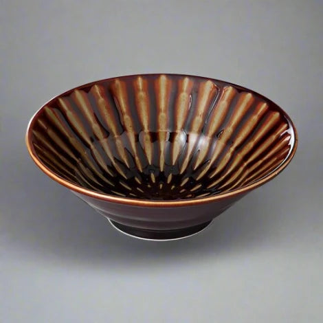 Kakunaka Oribe Ring Deep Bowl