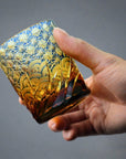Yamada Glass Edo Kiriko Crystal Mini Whisky Glass - Sazanami 漣 (Two Colours)