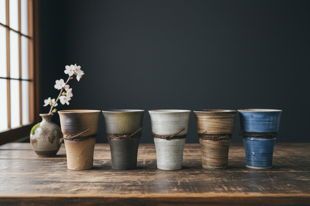 Earth Stone Tall Cup Set of 5