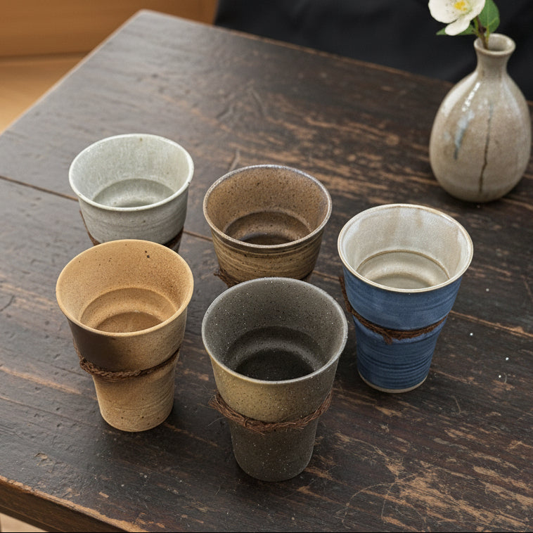 Earth Stone Tall Cup Set of 5