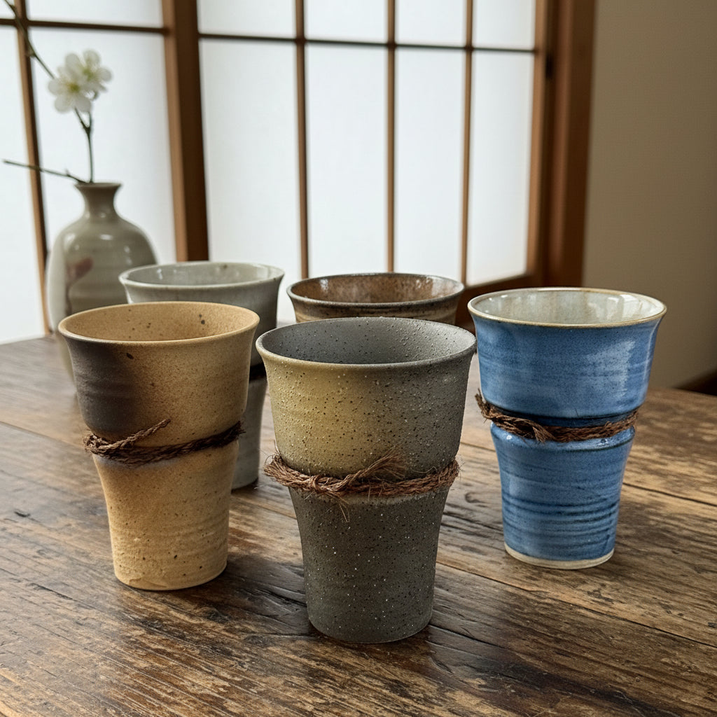 Earth Stone Tall Cup Set of 5