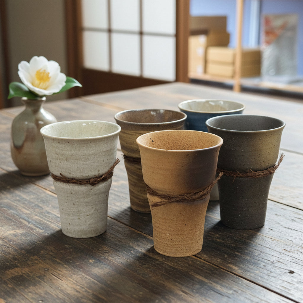 Earth Stone Tall Cup Set of 5