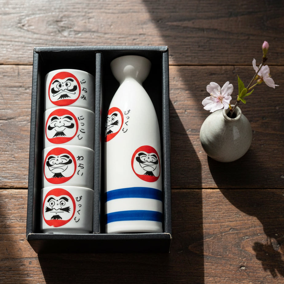 Janome Daruma Sake Set