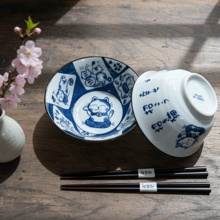 Nekomaruke Bowl Set of 2