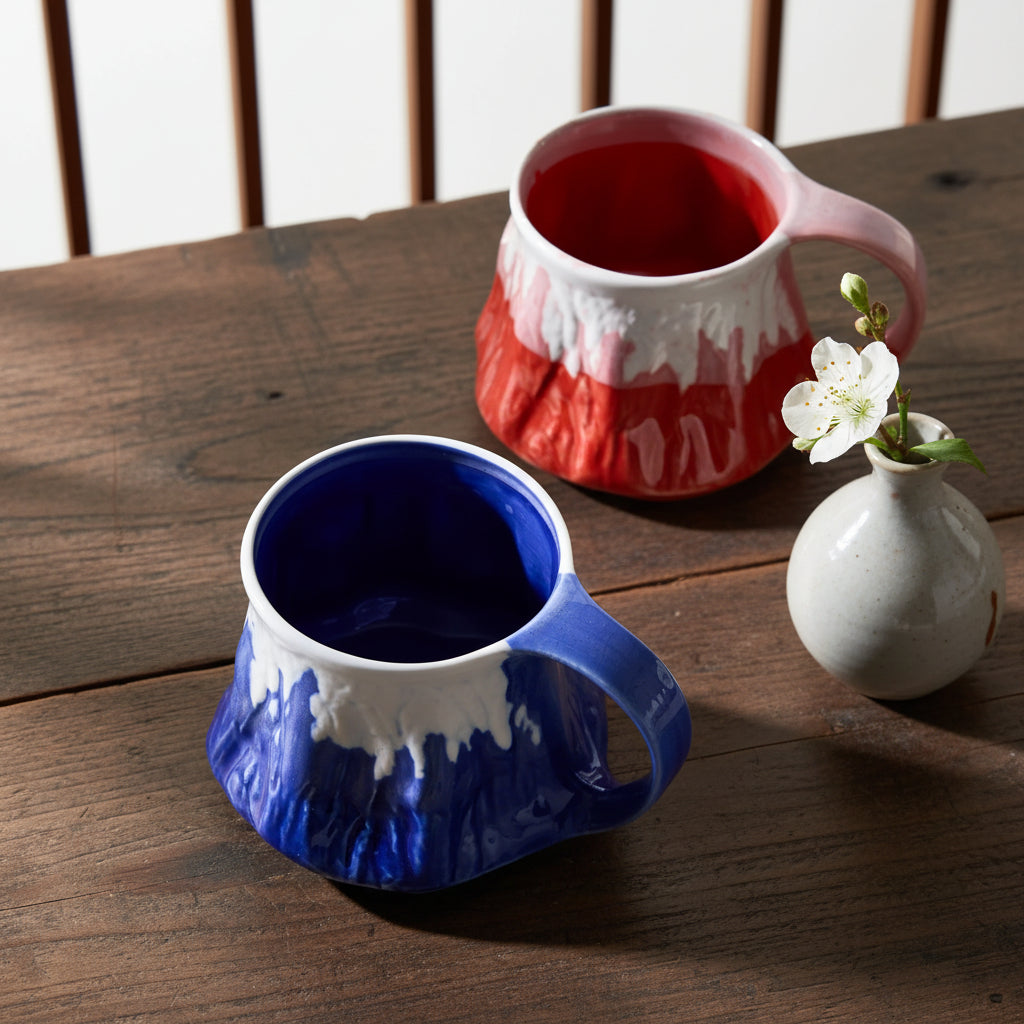Mt. Fuji Mug Pair