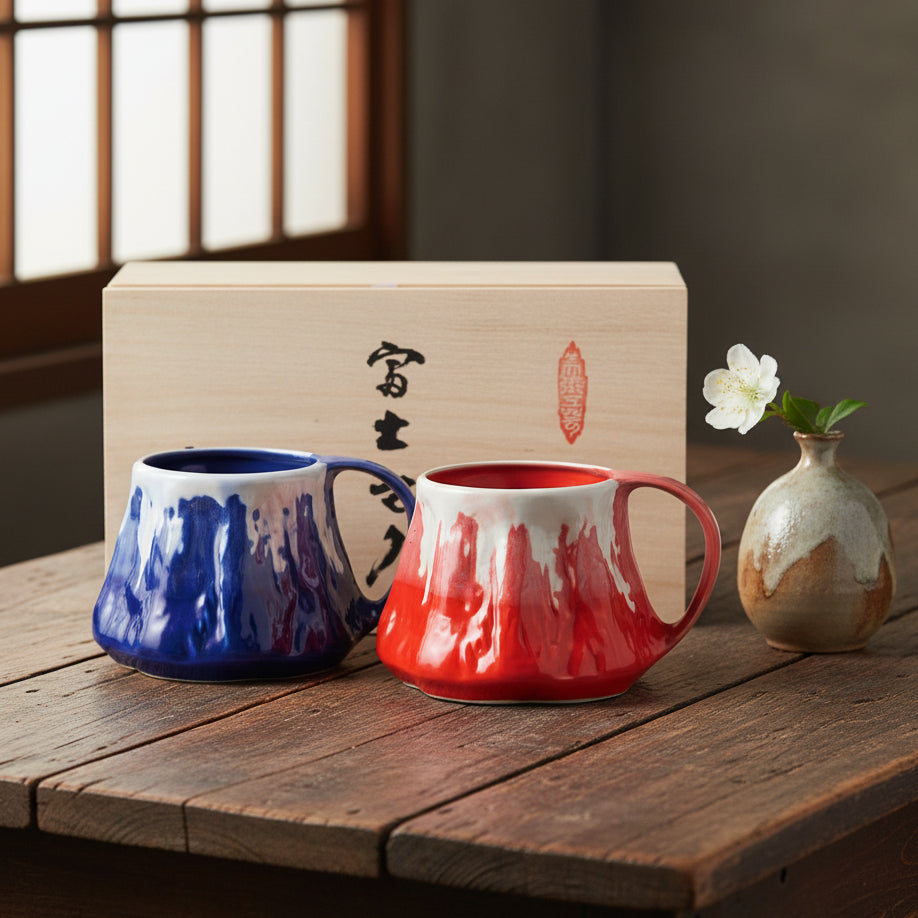 Mt. Fuji Mug Pair