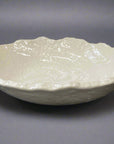 Banko-yaki White Oval Textured Plate