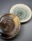 Mino-ware Roughly Carved Small Plate Set