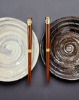 Mino-ware Roughly Carved Plate Set