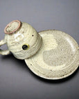 Shigaraki Ash Brush Coffee Cup and Saucer