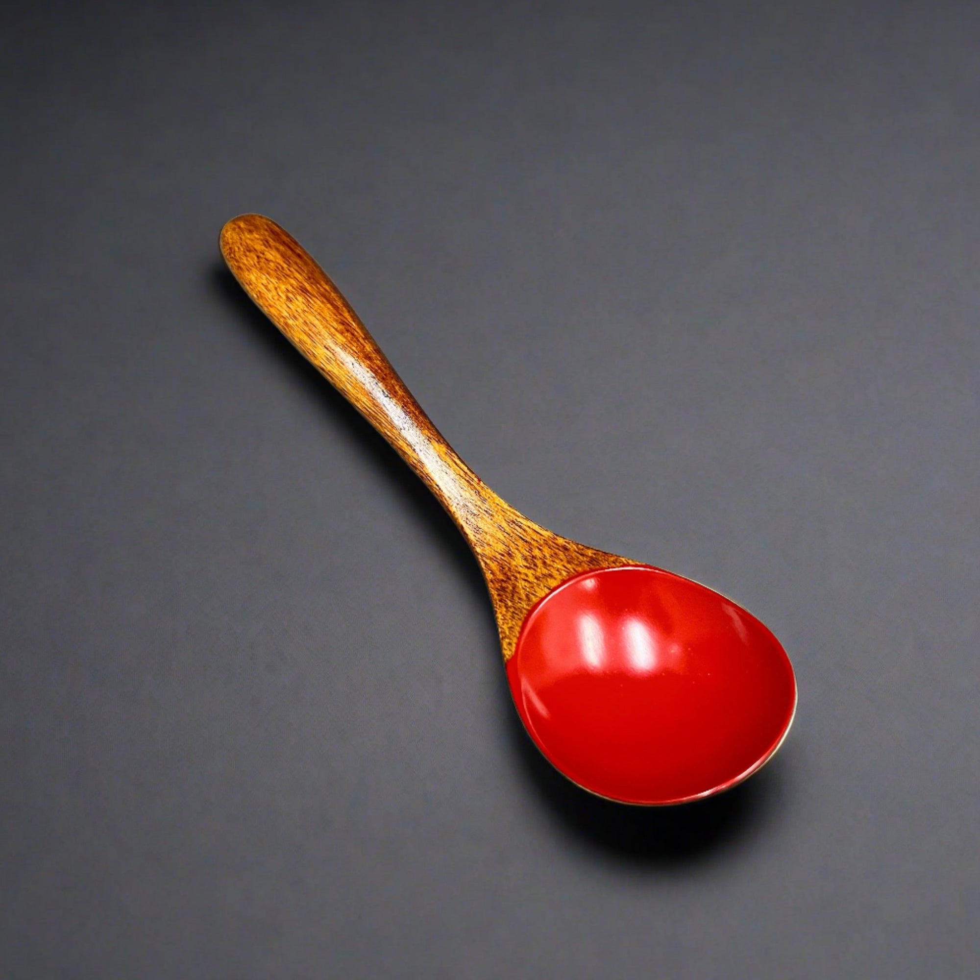 Wooden Soup Spoon - Red