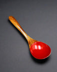 Wooden Soup Spoon - Red