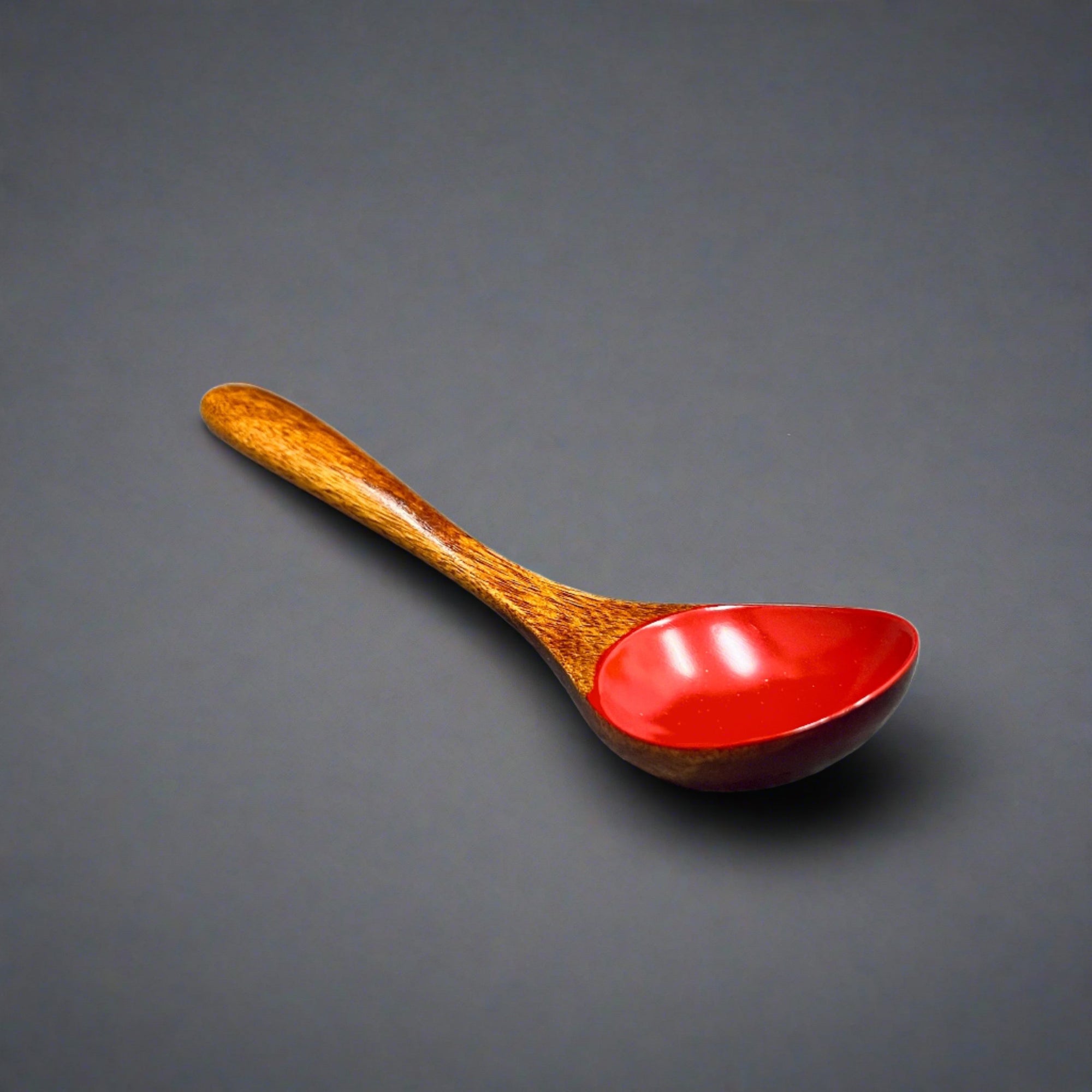 Wooden Soup Spoon - Red