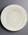 Mino-ware Beige Spiral Plate