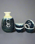 Mino-ware Navy Glaze Sake Set