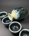 Mino-ware Navy Glaze Sake Set