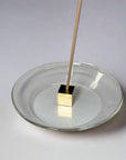 Kousaido Incense Holder Brass & Glass - Cube