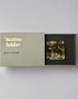 Kousaido Square Glass Incense Holder - Grey