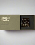 Kousaido Square Glass Incense Holder - Black