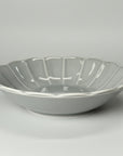 Mino Ware Grey Glaze Floral-shaped Deep Plate - Two Sizes