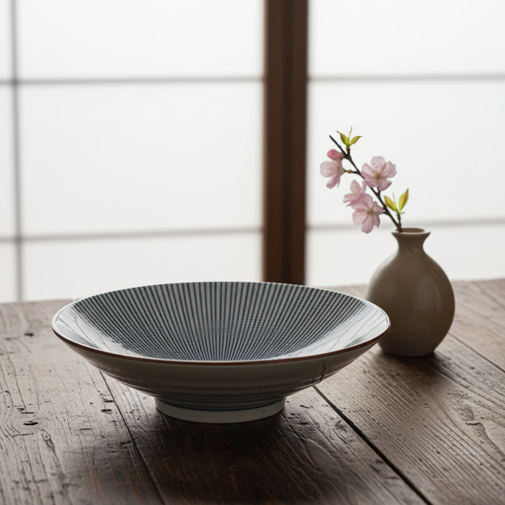 Mino-ware Sendan Tokusa Deep Plate