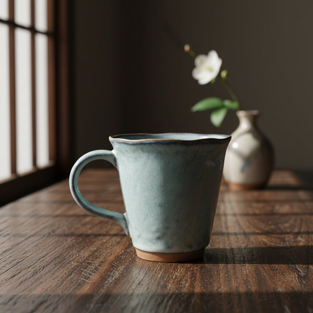Mino Ware White Jun-style Matte Glaze Mug