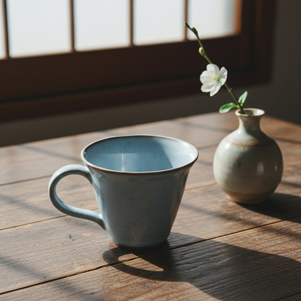 Mino Ware White Jun-style Matte Glaze Mug