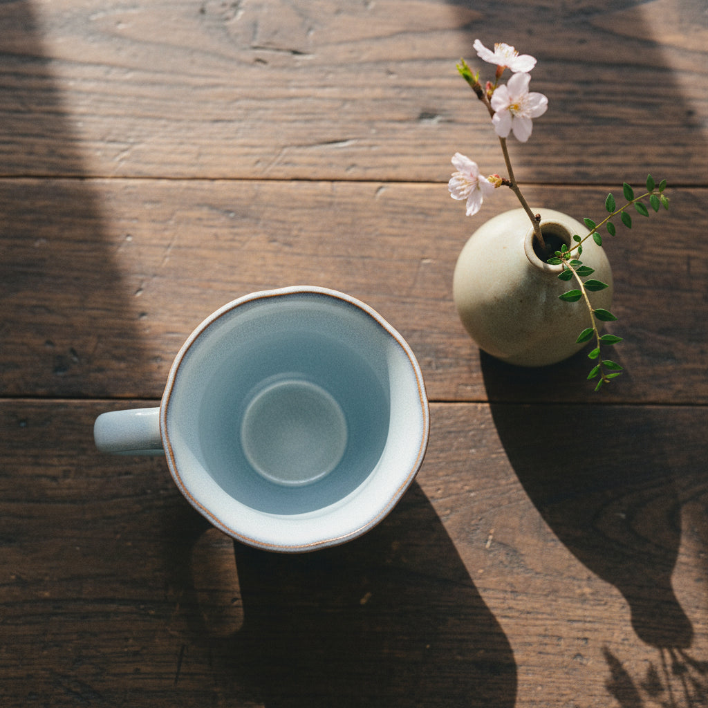 Mino Ware White Jun-style Matte Glaze Mug