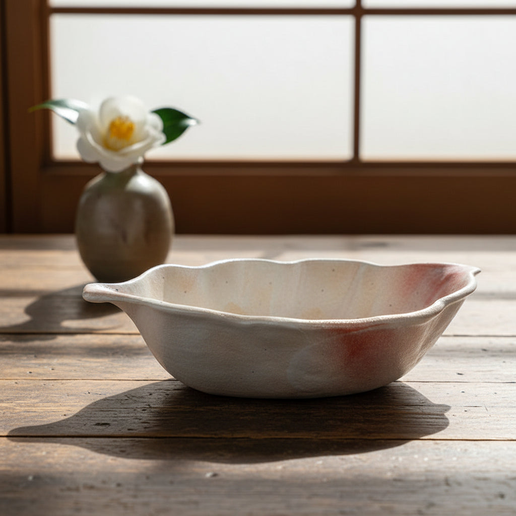 Sakura Shino Leaf-shaped Large Plate