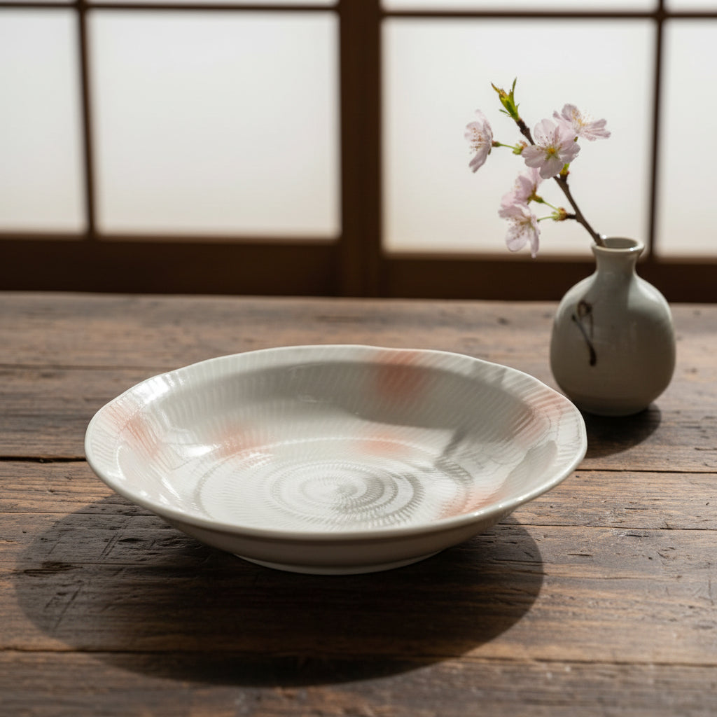Blush Gradient Natural Speckle Deep Plate