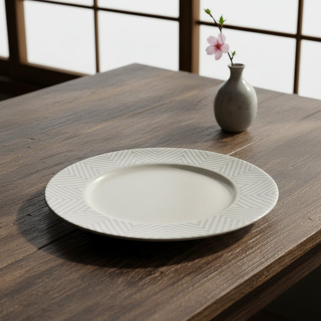 Mino-ware Yatara Pattern Dinner Plate - Two Colors