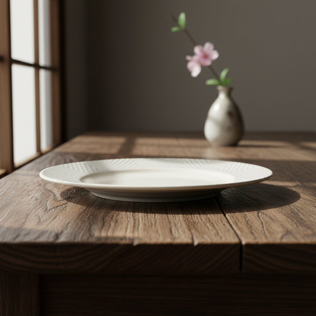 Mino-ware Yatara Pattern Dinner Plate - Two Colors